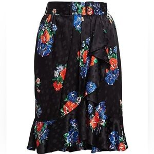 Tory Burch Floral Silk Skirt NWT